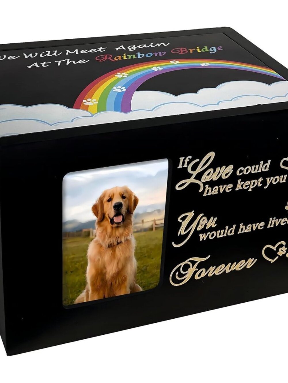 Solid Wood s for Dog or Cat Ashes,Rainbow Bridge Memorial